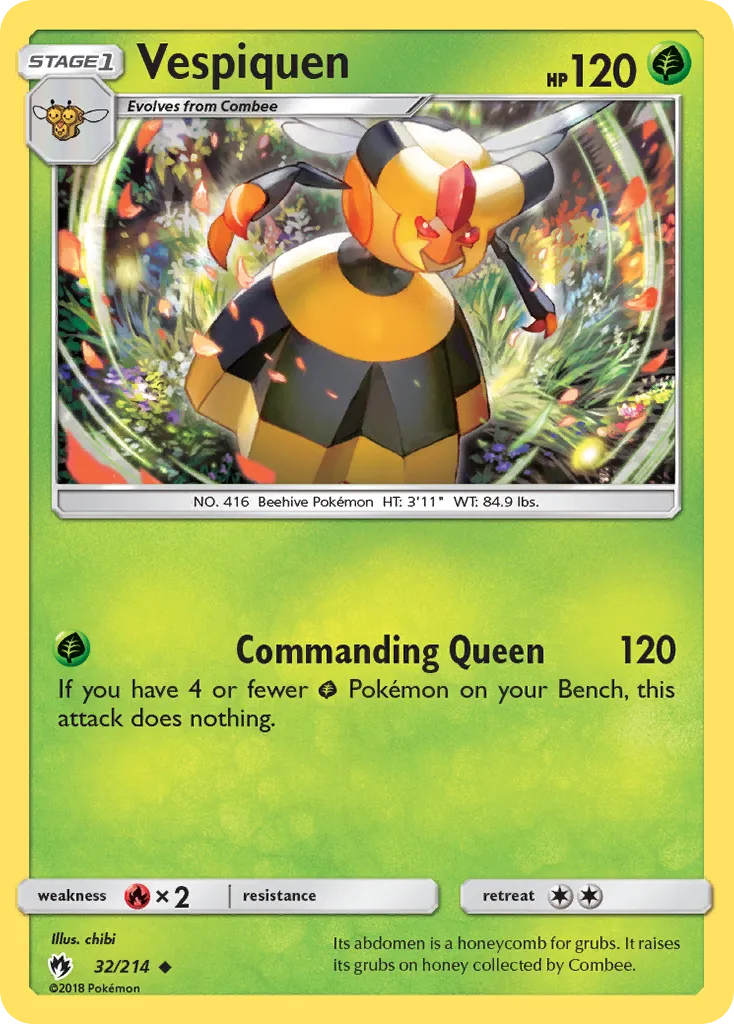Vespiquen #32, Lost Thunder Reverse Foil