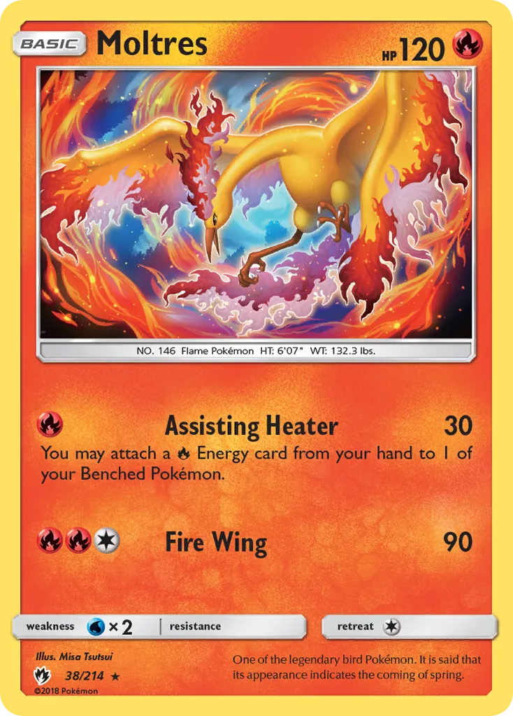 Moltres #38, Lost Thunder Reverse Foil