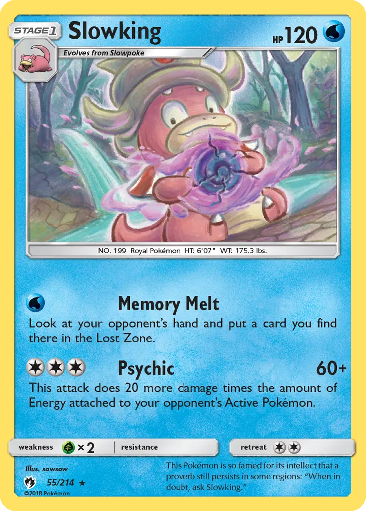 Slowking #55, Lost Thunder Reverse Foil