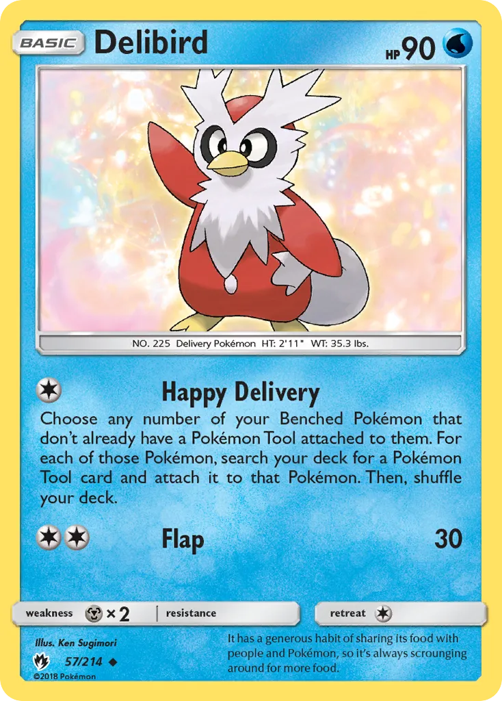 Delibird #57, Lost Thunder Reverse Foil