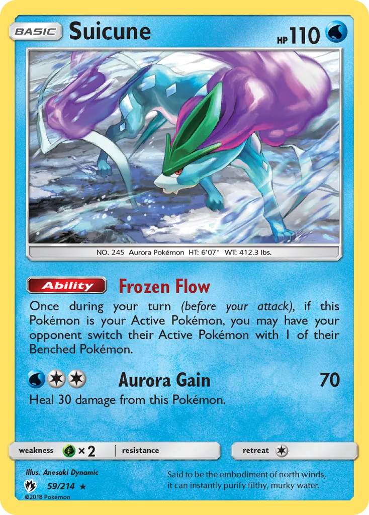 Suicune #59, Lost Thunder Cosmos Exclusive