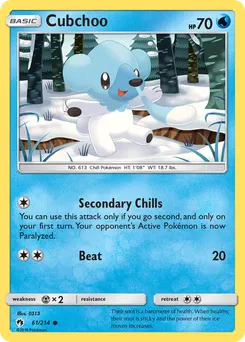 Cubchoo #61, Reverse Foil