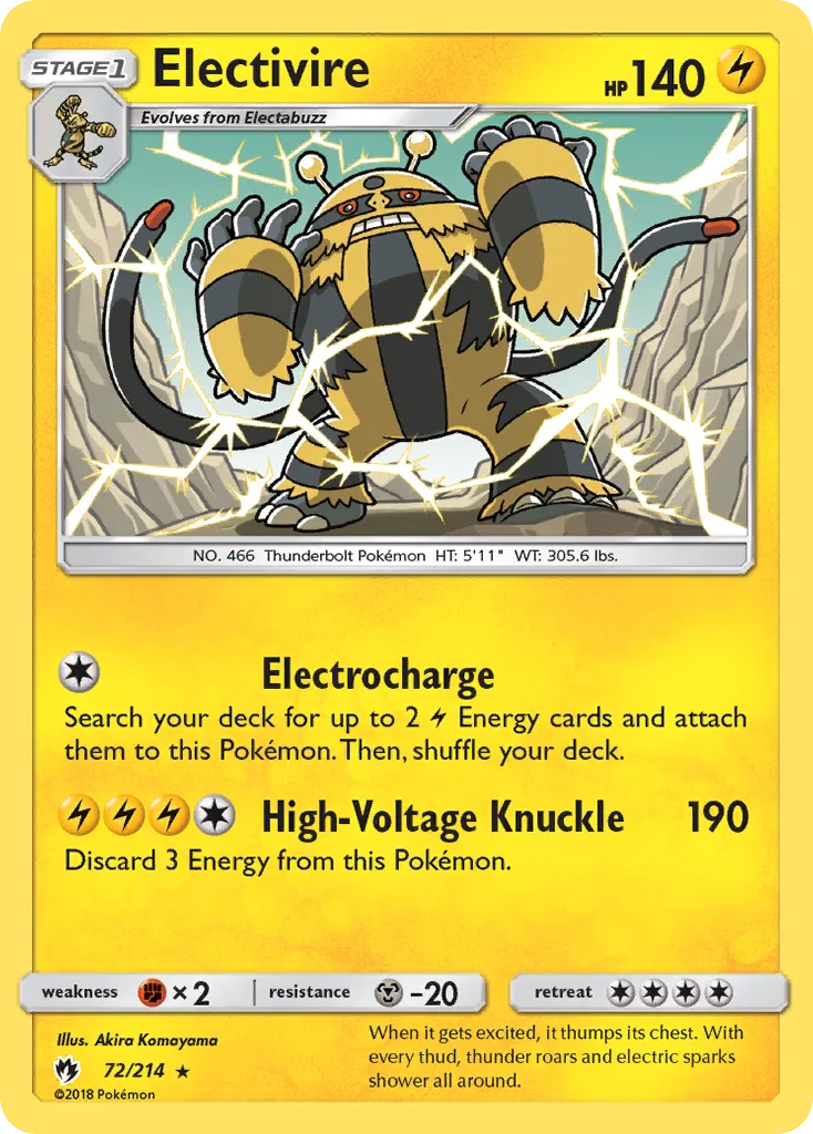 Electivire #72, Lost Thunder