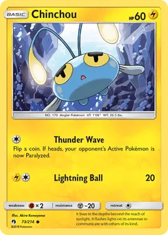 Chinchou #73, Reverse Foil