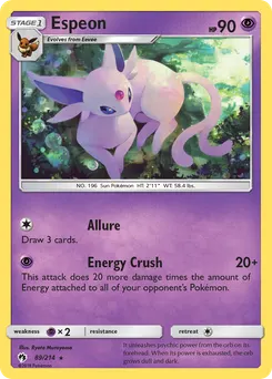 Espeon #89, Reverse Foil