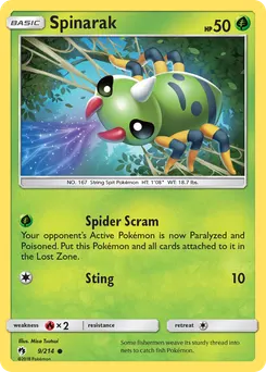 Spinarak #9, Reverse Foil
