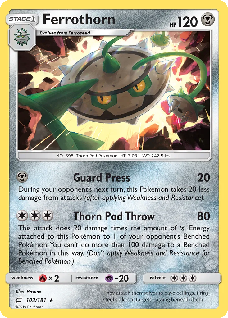 Ferrothorn #103, Team Up Reverse Foil