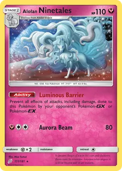 Alolan Ninetales #111, Reverse Foil