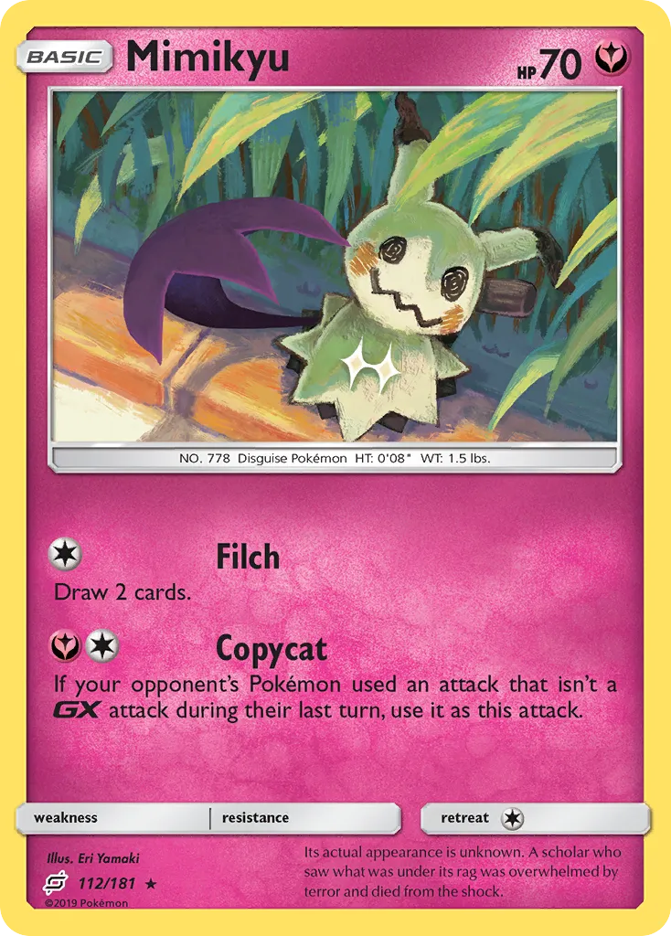 Mimikyu #112, Team Up Reverse Foil
