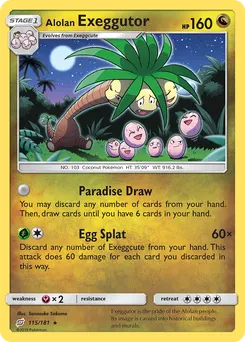 Alolan Exeggutor #115, Reverse Foil