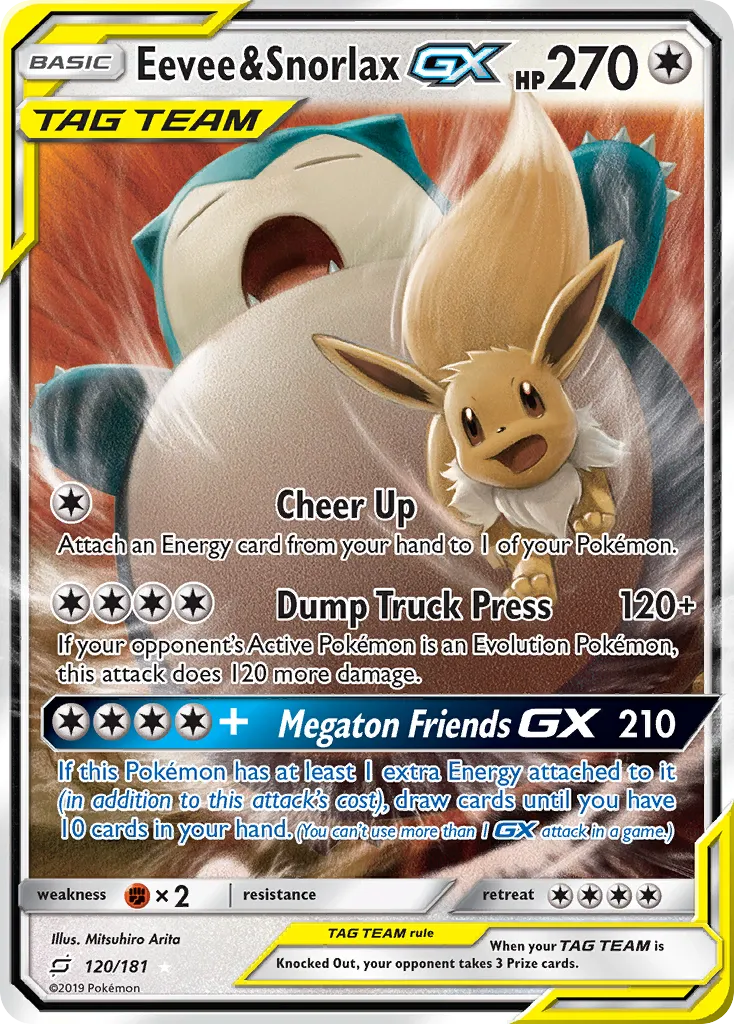 Eevee & Snorlax-GX #120, Team Up