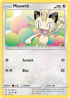 Meowth #125, Reverse Foil
