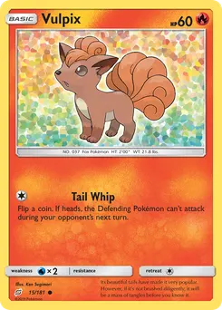 Vulpix #15, Reverse Foil