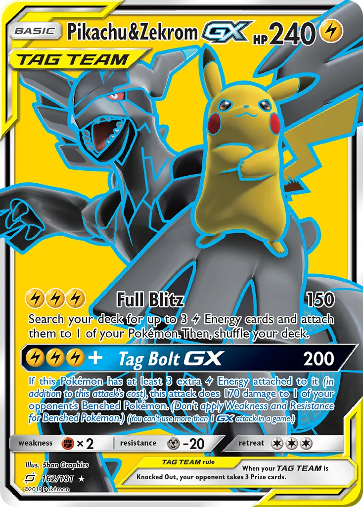 Pikachu & Zekrom-GX #162, Team Up
