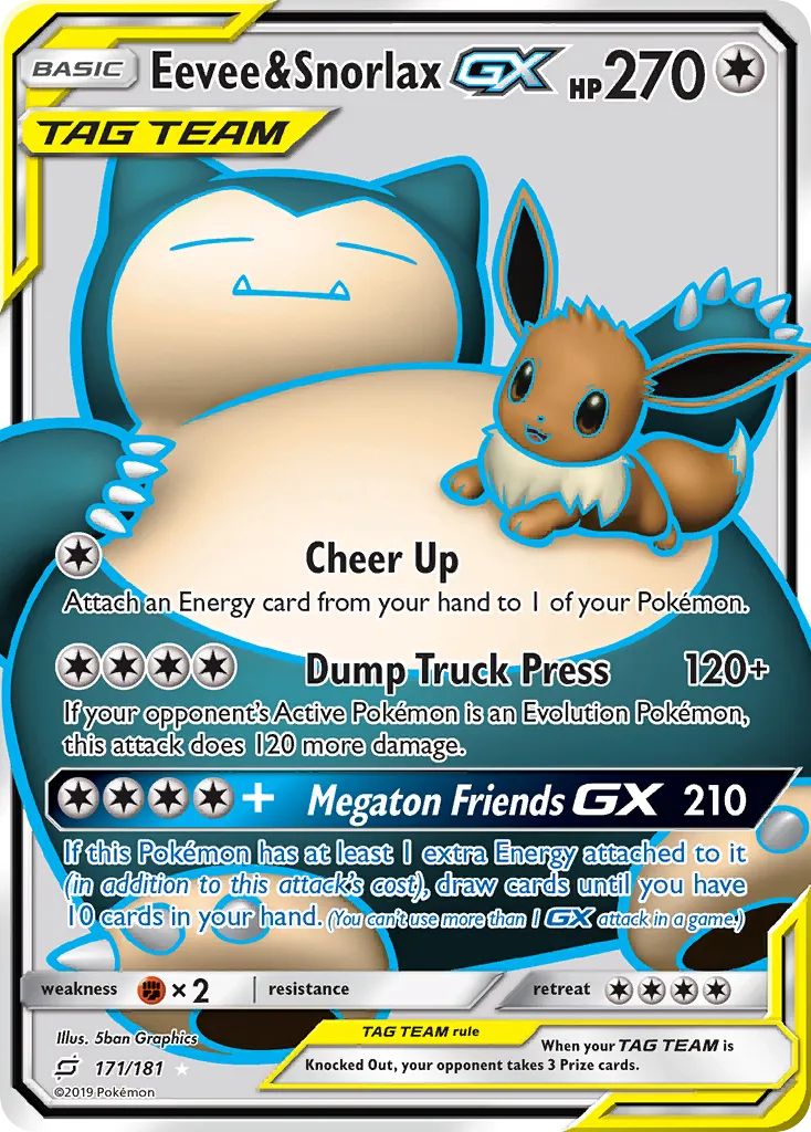 Eevee & Snorlax-GX #171, Team Up