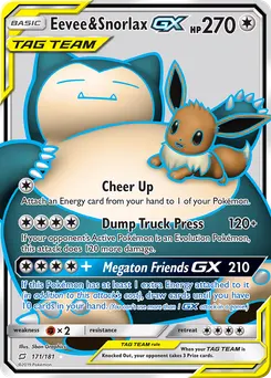 Eevee & Snorlax-GX #171, Standard