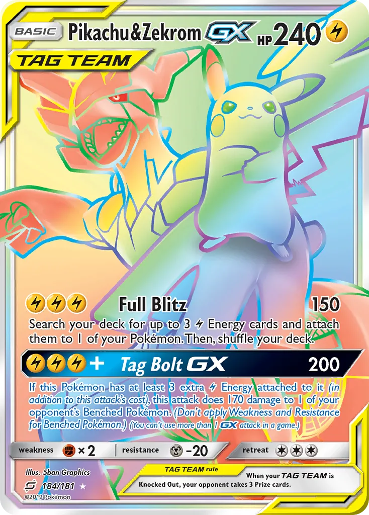 Pikachu & Zekrom-GX #184, Team Up Secret