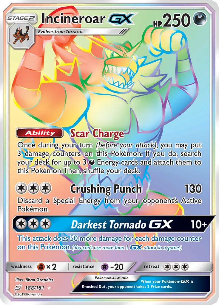 Incineroar-GX #188, Team Up Secret