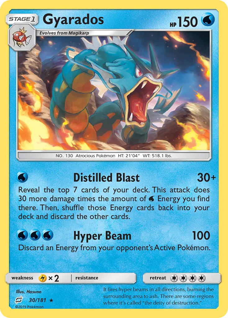 Gyarados #30, Team Up Reverse Foil