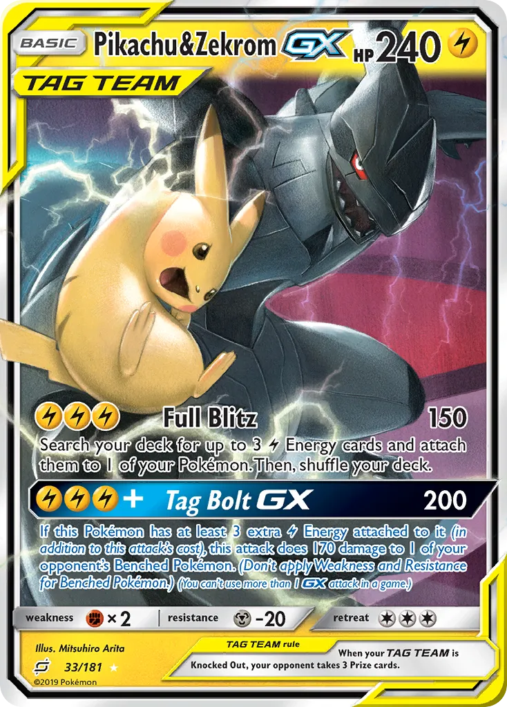 Pikachu & Zekrom-GX #33, Team Up