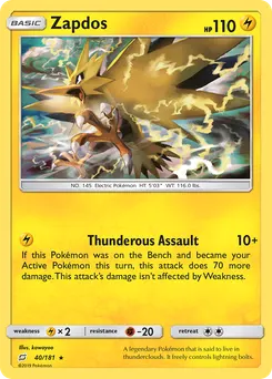 Zapdos #40, Reverse Foil