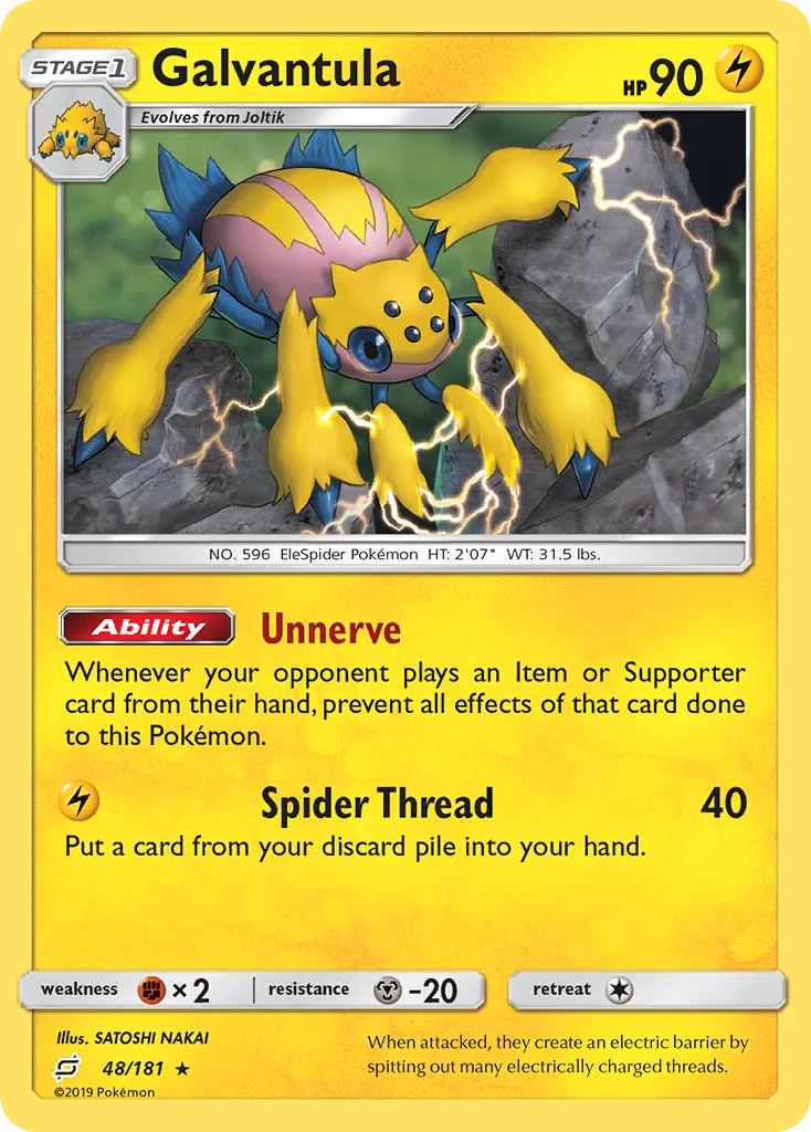 Galvantula #48, Team Up Reverse Foil