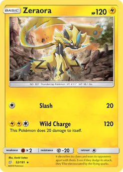 Zeraora #52, Reverse Foil