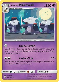 Alolan Marowak #64, Team Up