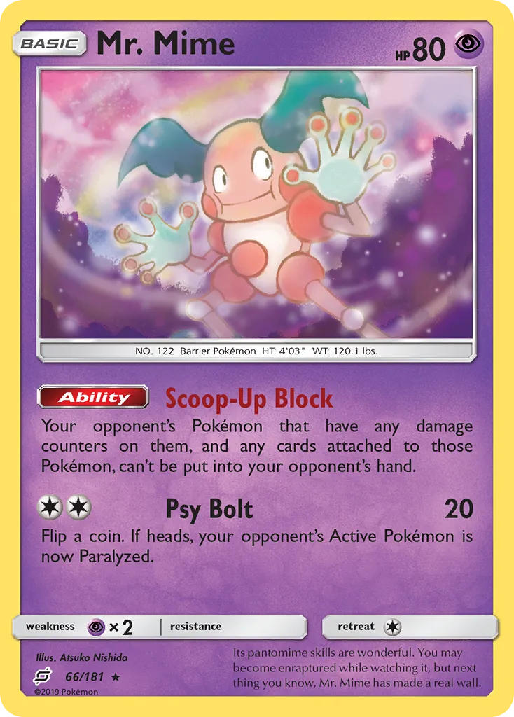Mr. Mime #66, Team Up Reverse Foil