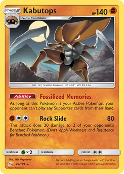 Kabutops #78, Reverse Foil