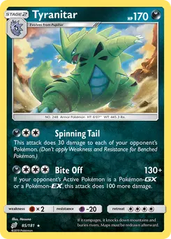 Tyranitar #85, Reverse Foil
