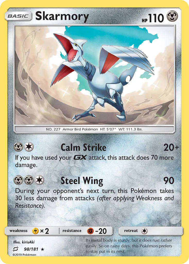 Skarmory #98, Team Up Reverse Foil
