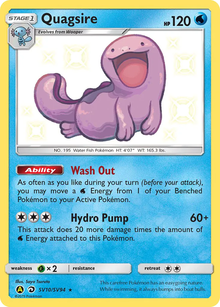 Quagsire #SV10, Hidden Fates Shiny Vault