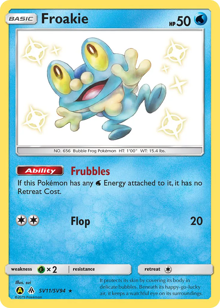 Froakie #SV11, Hidden Fates Shiny Vault