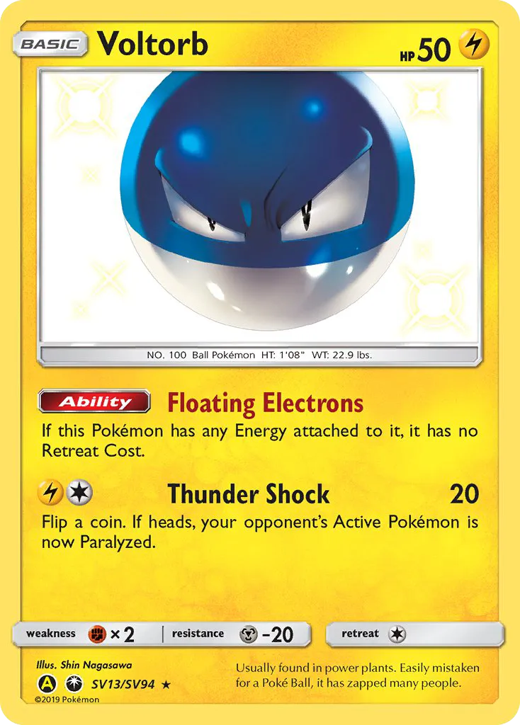 Voltorb #SV13, Hidden Fates Shiny Vault