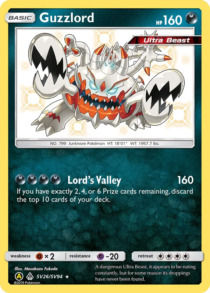Guzzlord #SV26, Hidden Fates Shiny Vault