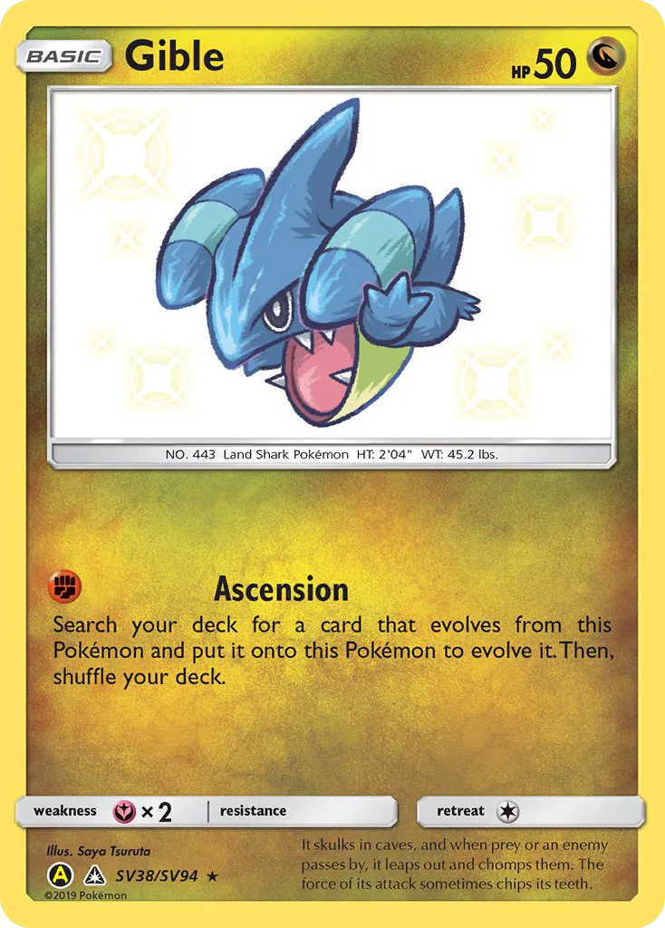 Gible #SV38, Hidden Fates Shiny Vault