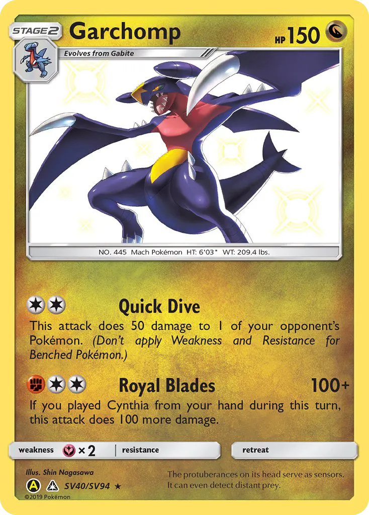 Garchomp #SV40, Hidden Fates Shiny Vault