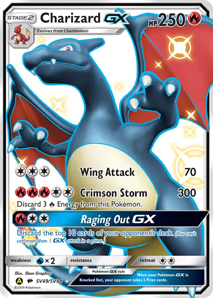 Charizard-GX #SV49, Hidden Fates Shiny Vault