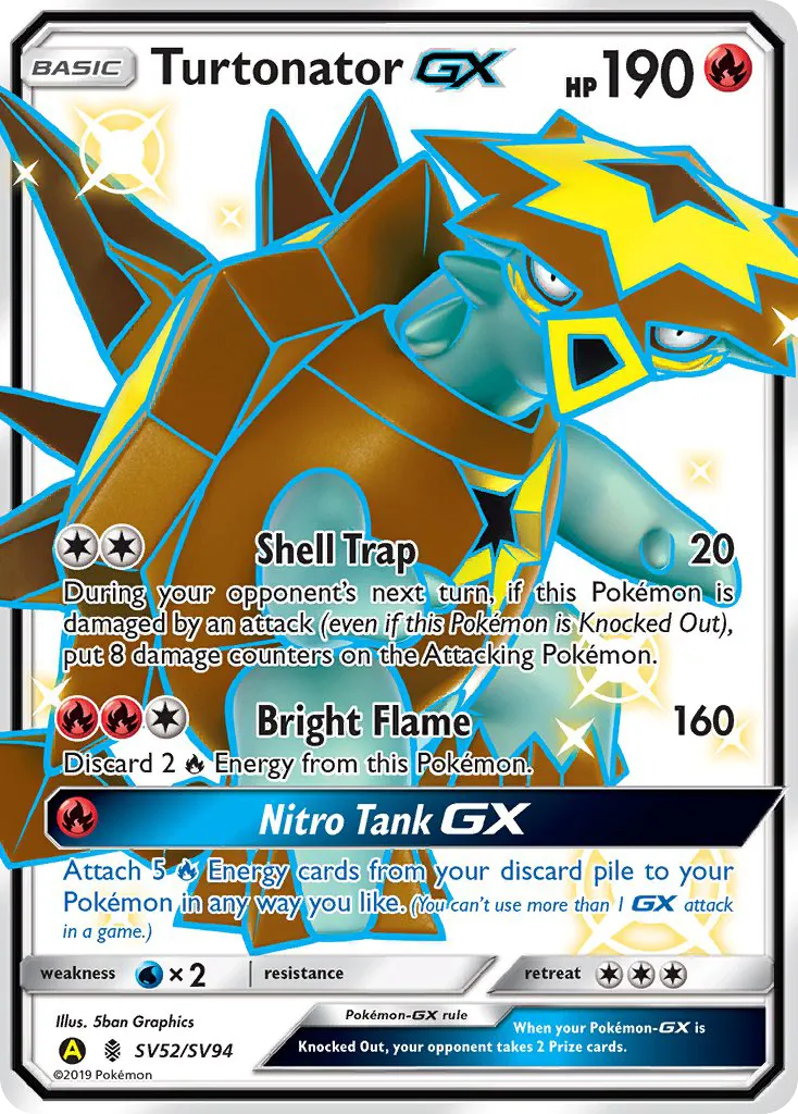 Turtonator-GX #SV52, Hidden Fates Shiny Vault