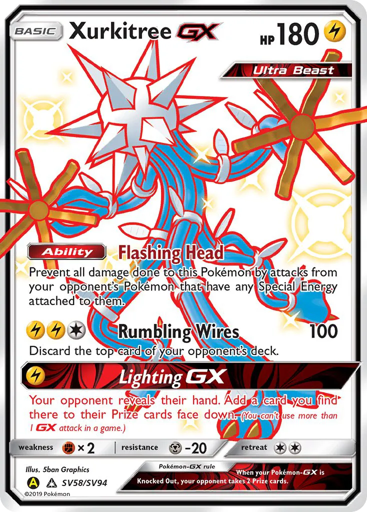 Xurkitree-GX #SV58, Hidden Fates Shiny Vault