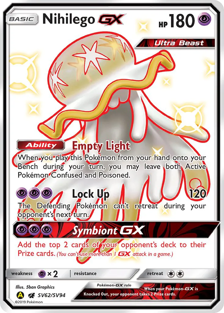 Nihilego-GX #SV62, Hidden Fates Shiny Vault