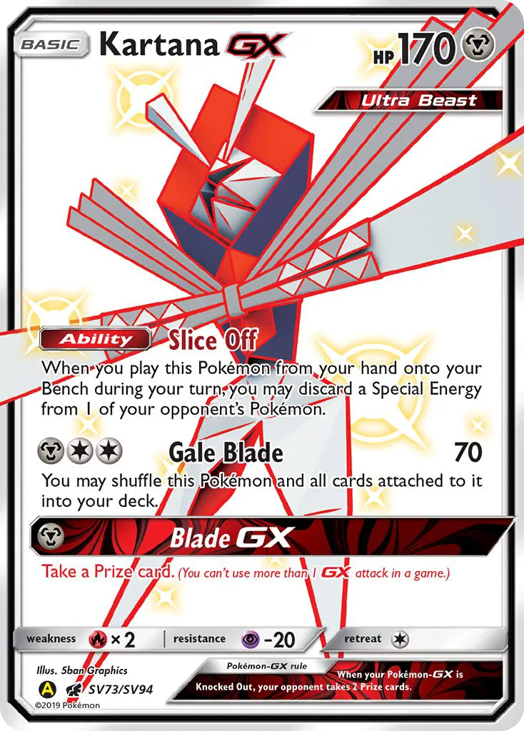 Kartana-GX #SV73, Hidden Fates Shiny Vault