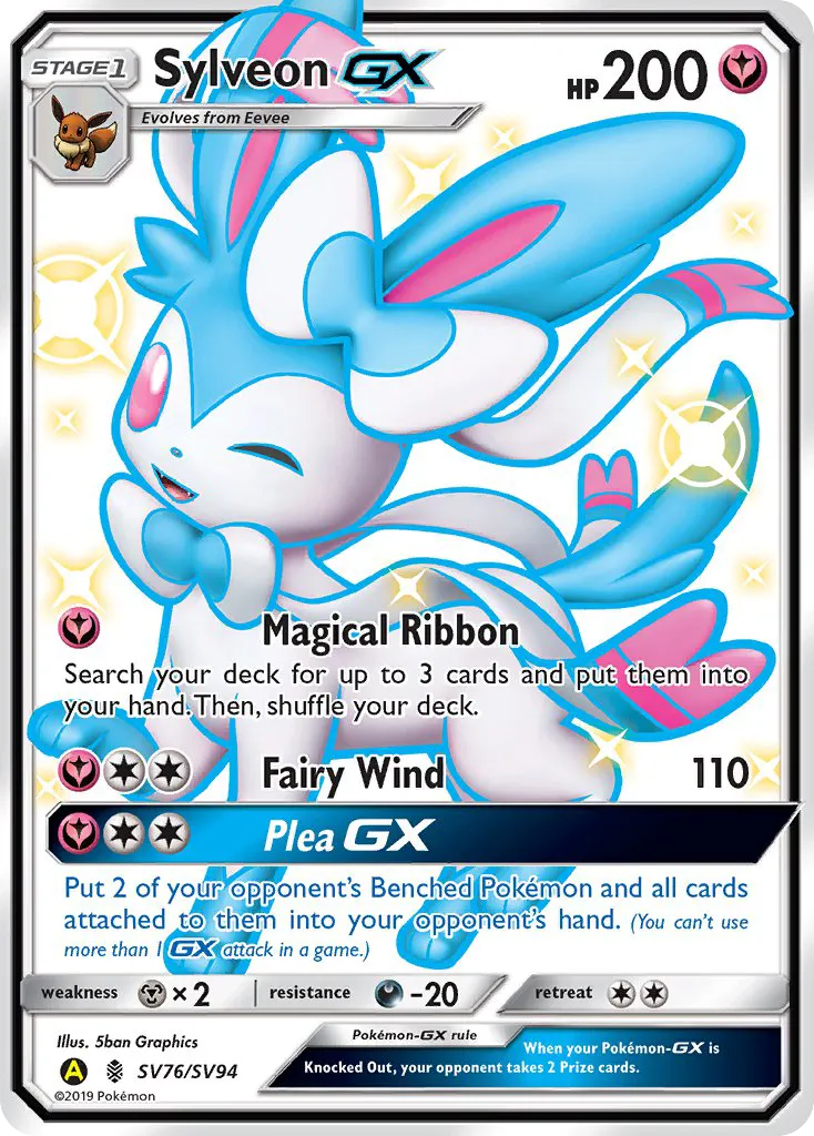 Sylveon-GX #SV76, Hidden Fates Shiny Vault