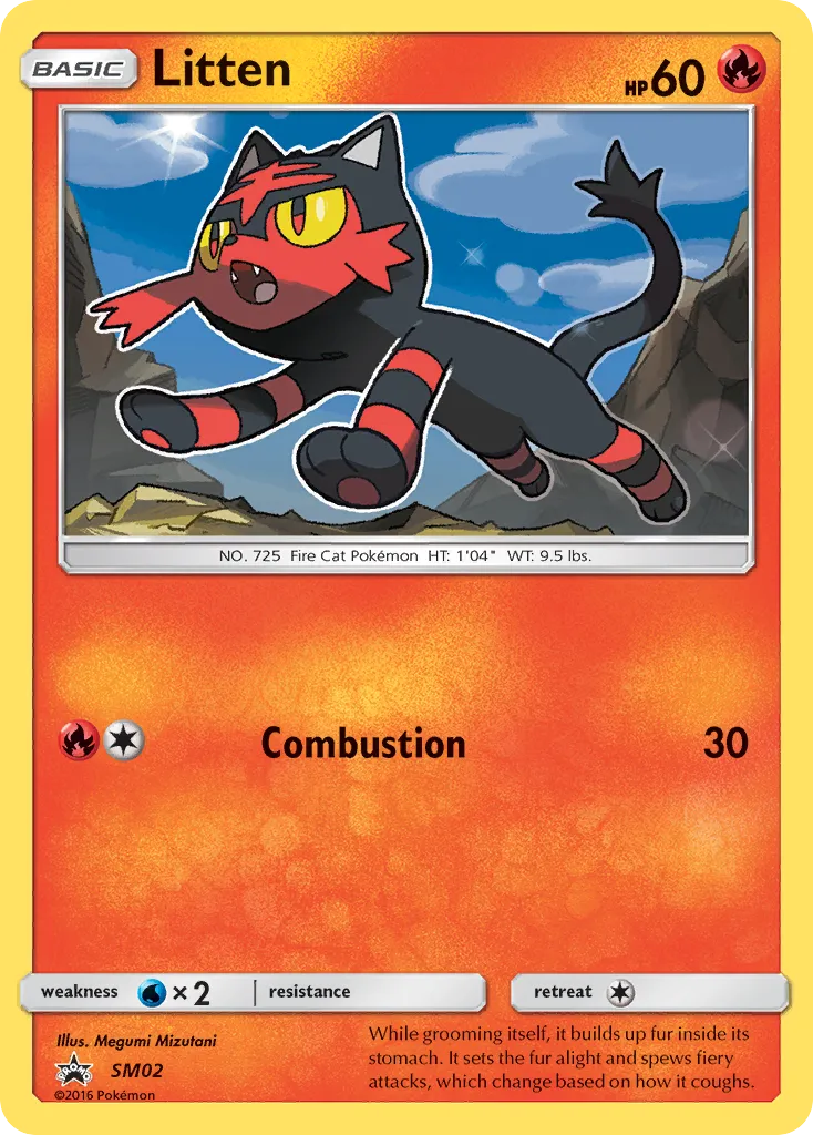 Litten #SM02, SM Black Star Promos Alola Collection