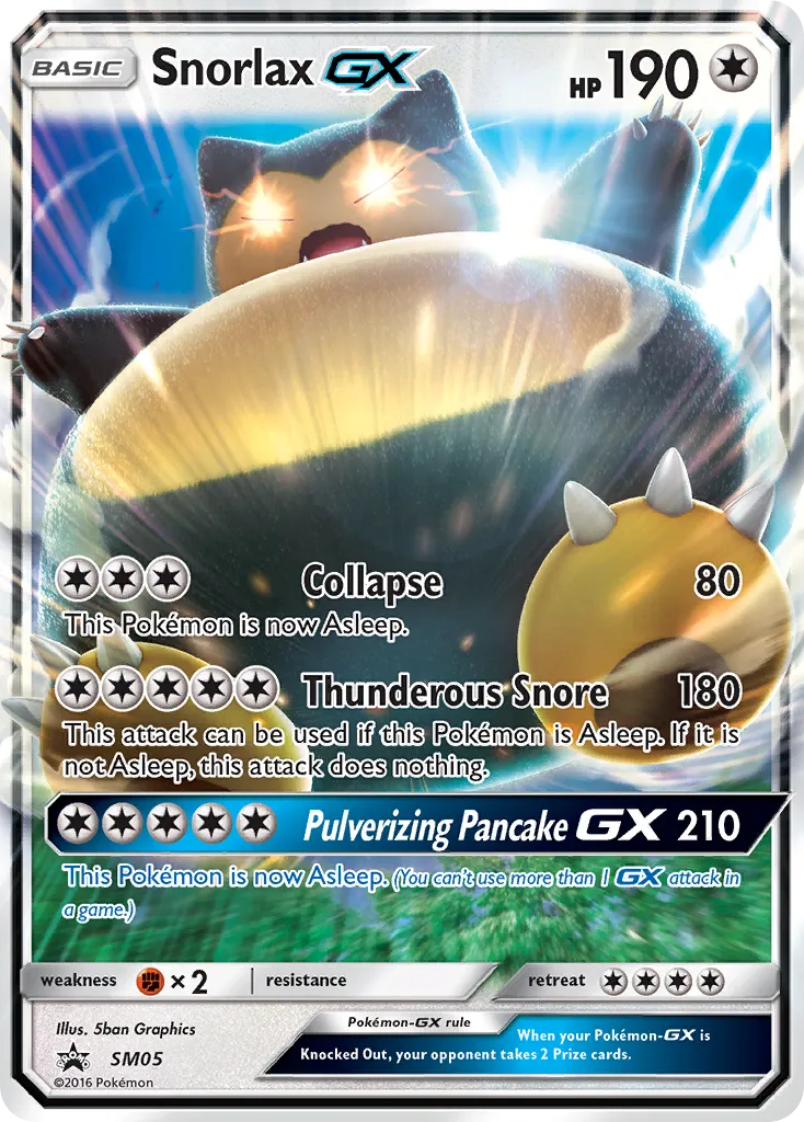 Snorlax-GX #SM05, SM Black Star Promos Snorlax GX Box