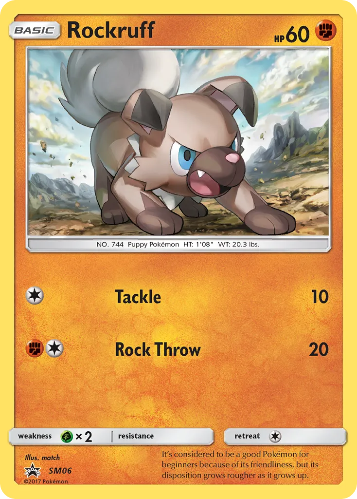 Rockruff #SM06, SM Black Star Promos General Mills 2017