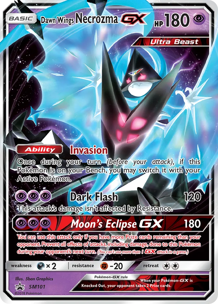 Dawn Wings Necrozma-GX #SM101, SM Black Star Promos Necrozma Prism Tin
