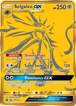 Solgaleo-GX #SM104a, Hidden Fates Premium Collection