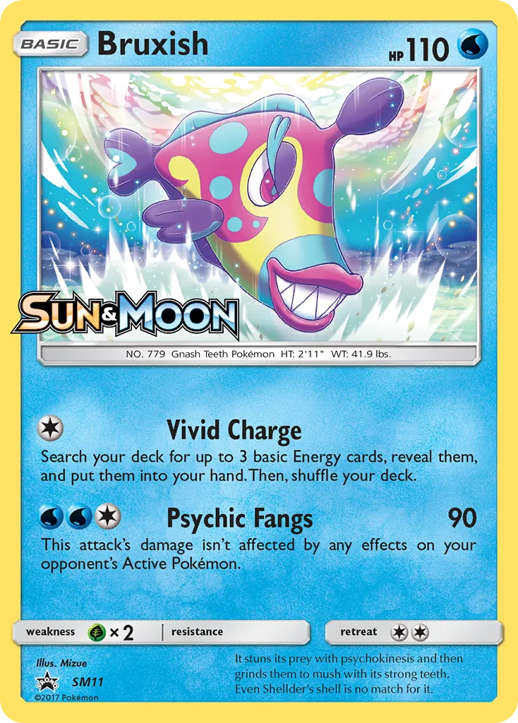Bruxish #SM11, SM Black Star Promos Sun & Moon Prerelease